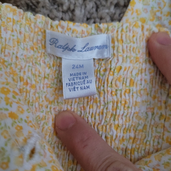 NWT Ralph Lauren Yellow Floral Dress 2T - Picture 5 of 5